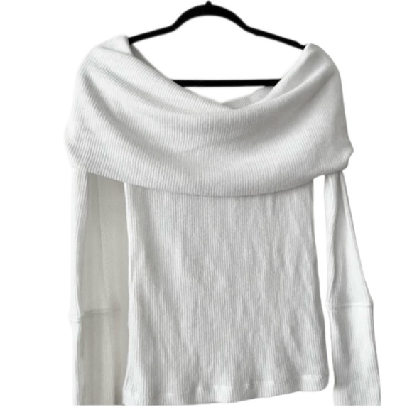 Free People Snowbunny Off the Shoulder Long Sleeve Tee - Picture 5 of 6